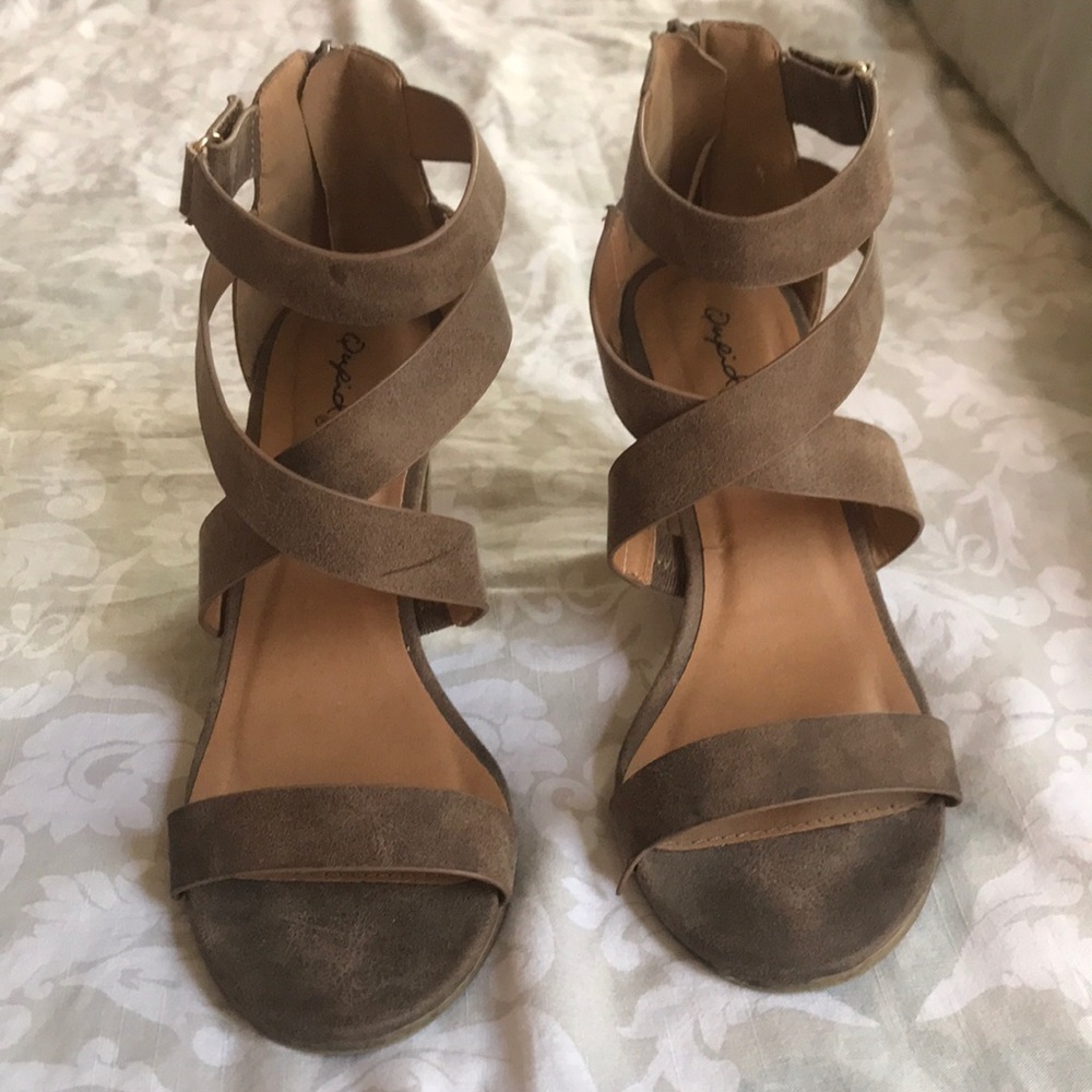 Strappy heeled sandals